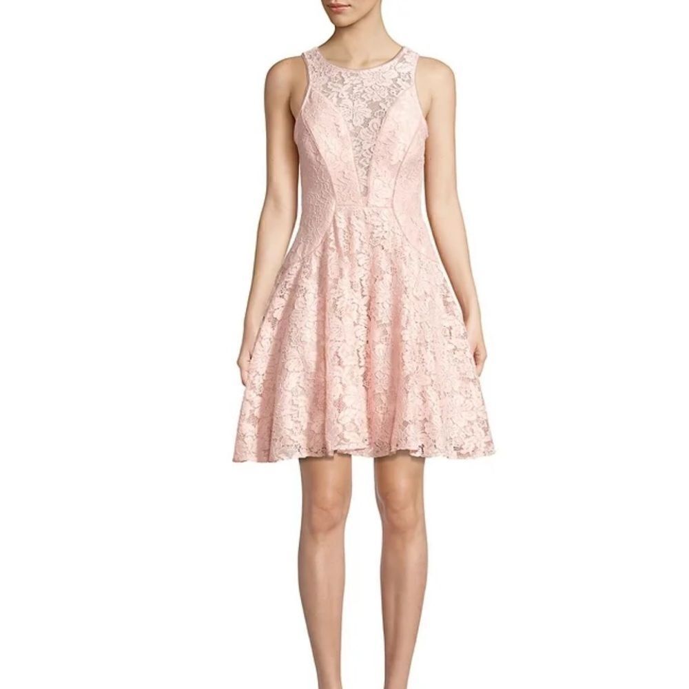 NWT Xscape Fit & Flare Lace Mini Dress